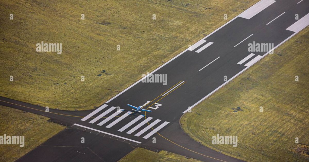 Aerial photo, airport runway taxiway airport company Mönchengladbach, Mönchengladbach, Niederrhein, North Rhine-Westphalia, Germany, DEU, Europe, airp Stock Photo - Alamy